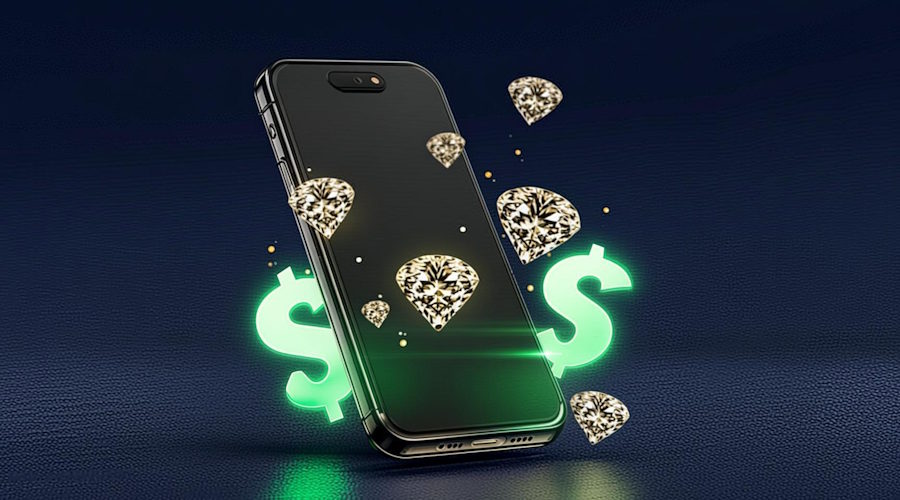 Интерфейс мобильного приложения казино на Android